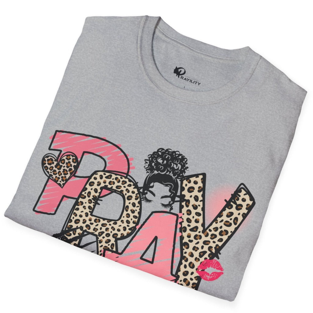 Leopard Print PRAY T-Shirt | Prayility Apparel