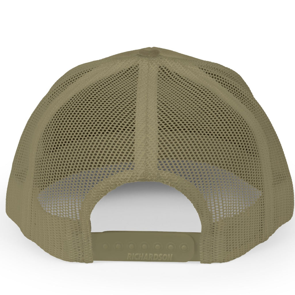 Brown mesh cap on a white background
