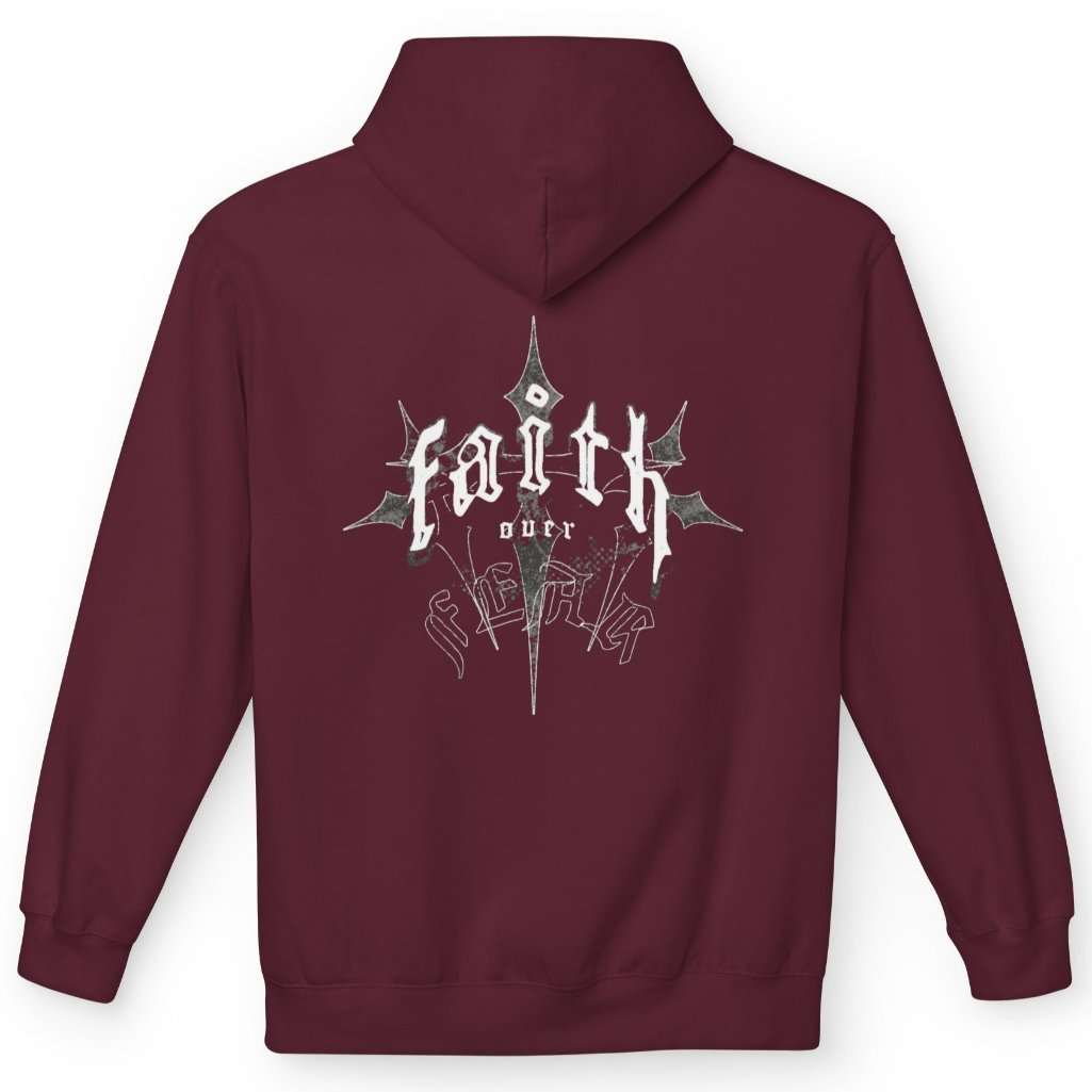 Image of Faith over Fear Hoodie Maroon