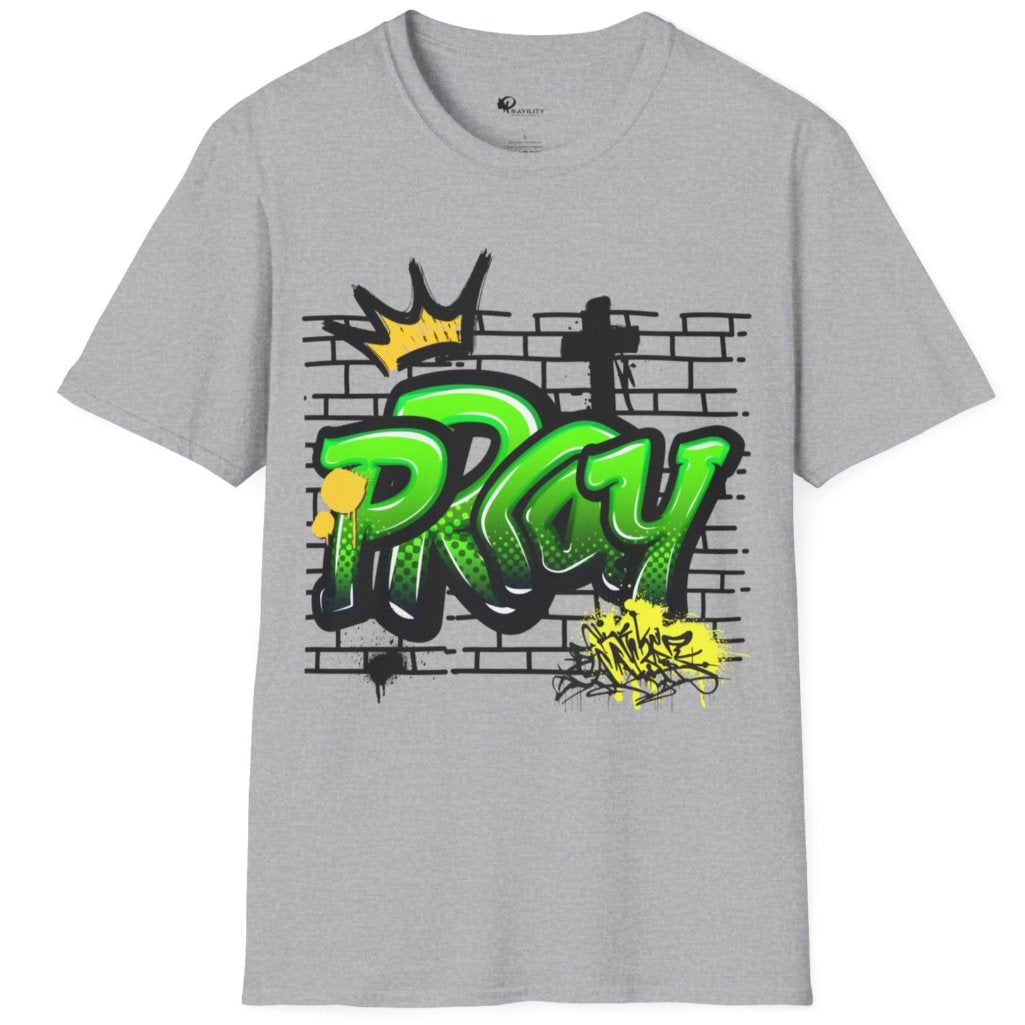 Graffiti Cotton Crew Tee | Prayility Apparel