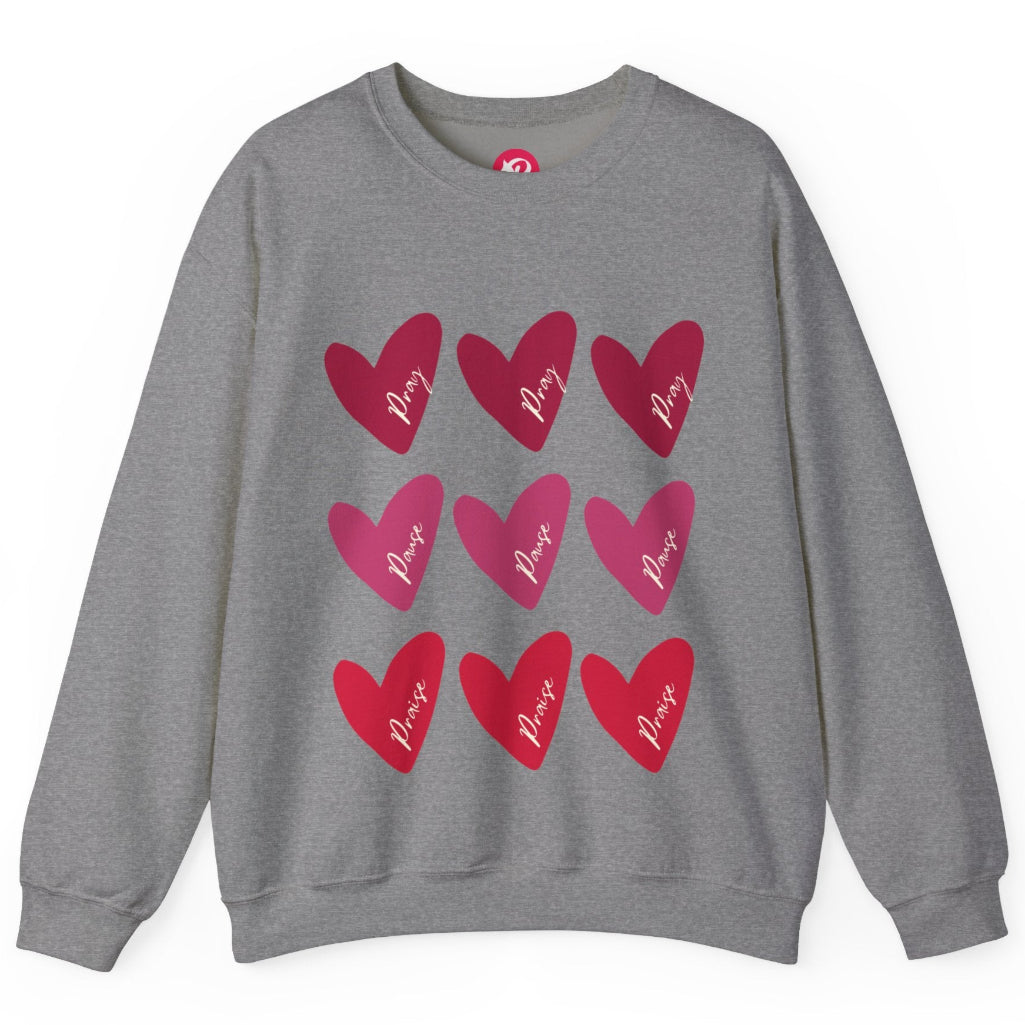 Heavy Hearts Crewneck Sweatshirt | Prayility Apparel