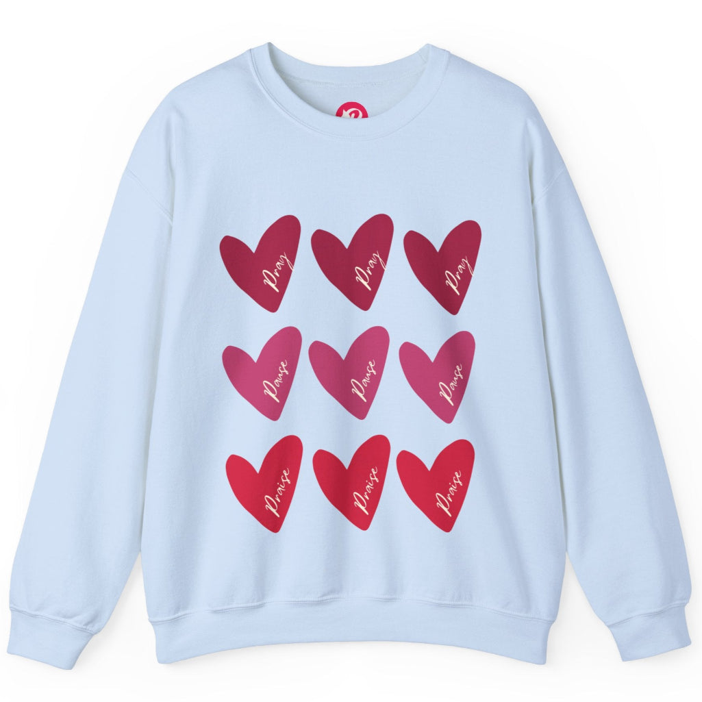 Heavy Hearts Crewneck Sweatshirt | Prayility Apparel
