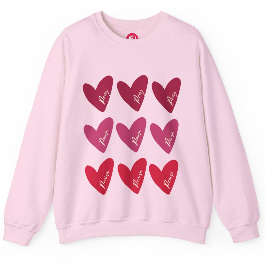 Heavy Hearts Crewneck Sweatshirt | Prayility Apparel