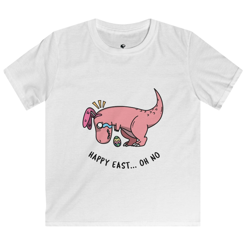 Kids Dino Easter white Tee | Prayility Apparel