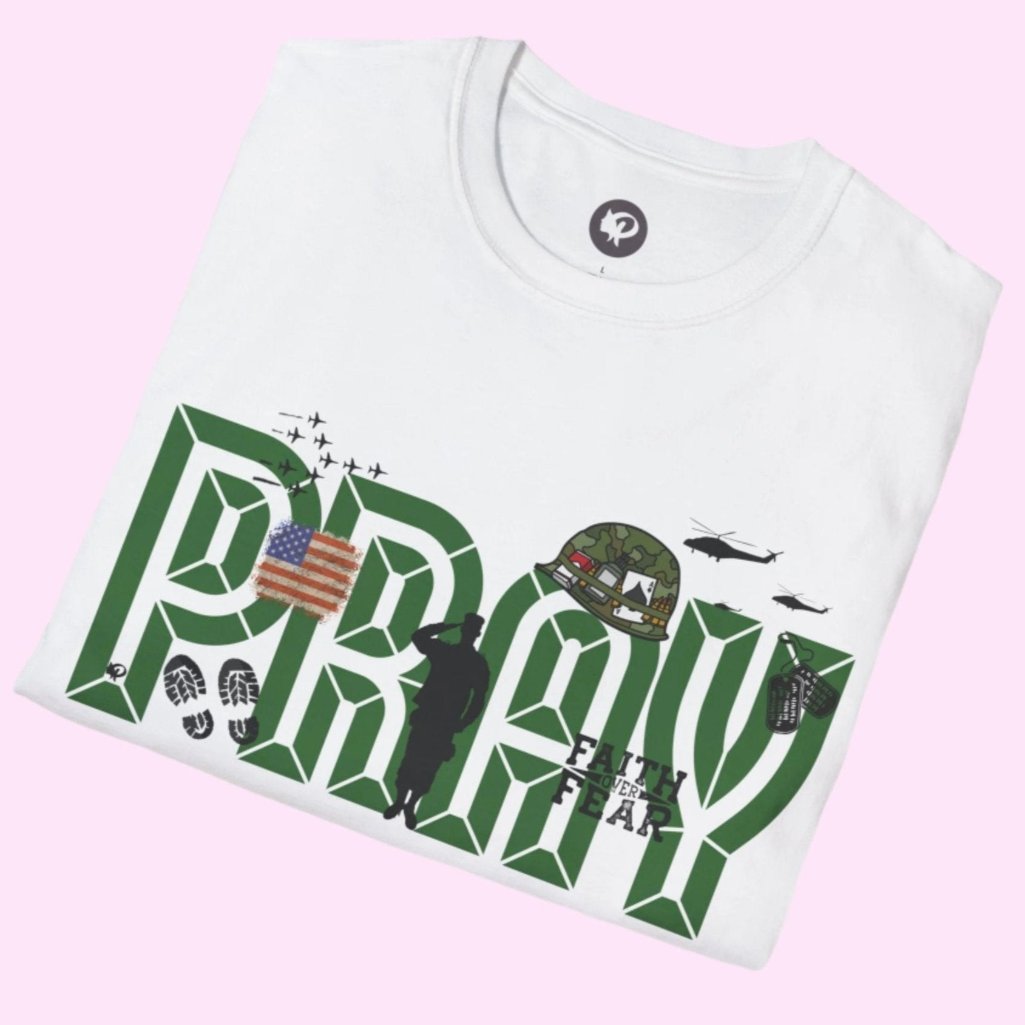 Folded t-shirt in white