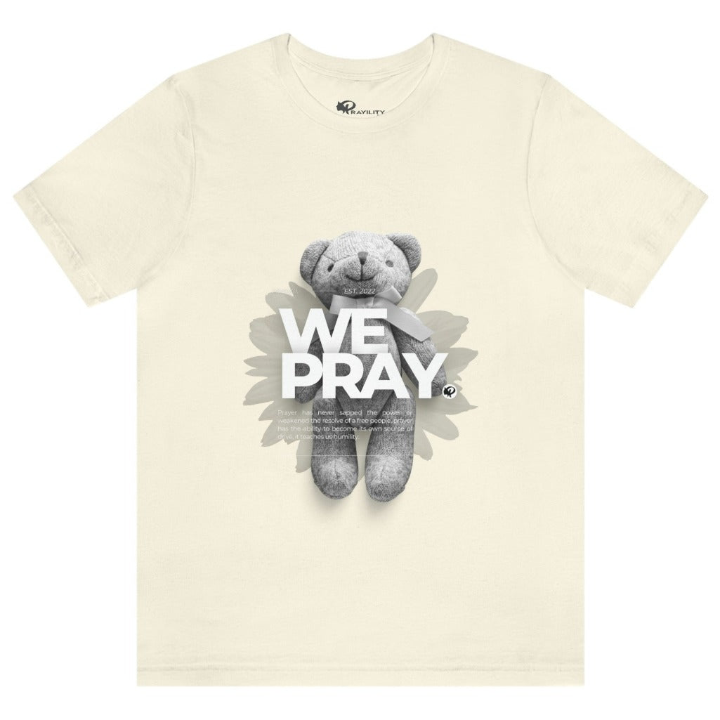 We Pray Unisex Short Sleeve Tee Natural | Prayility Apparel