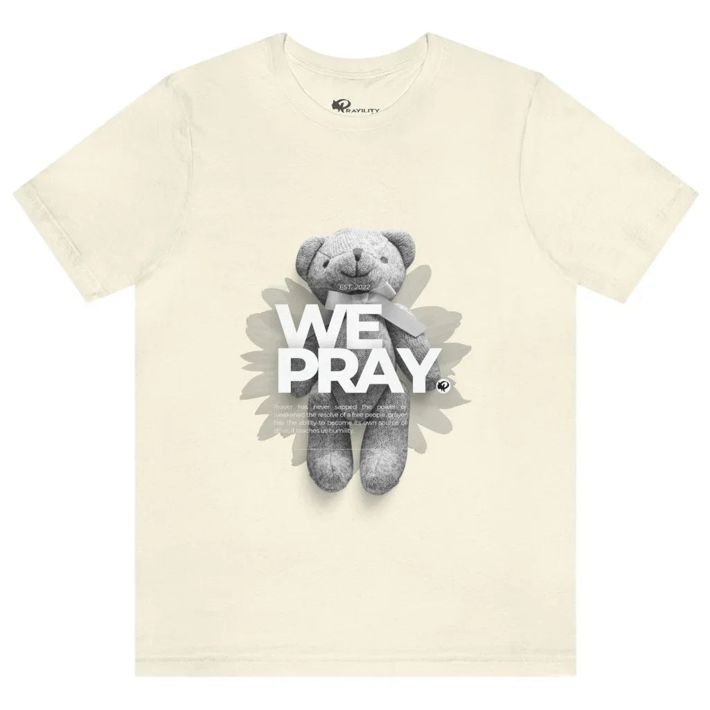 We Pray Unisex Short Sleeve Tee Natural | Prayility Apparel