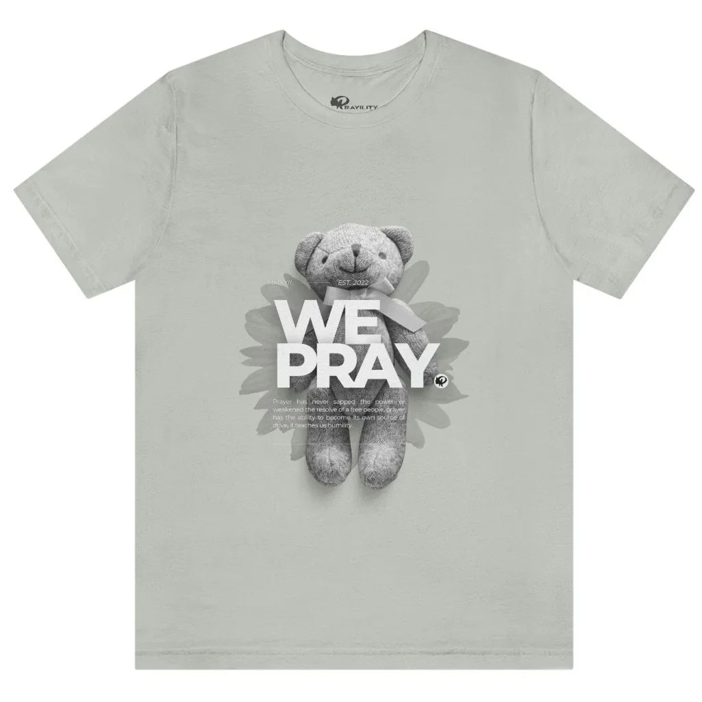 We Pray Unisex Short Sleeve Tee Silver | Prayility Apparel