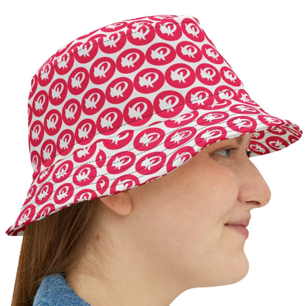 Woman in Pink Logo Bucket Hat | Prayility Apparel