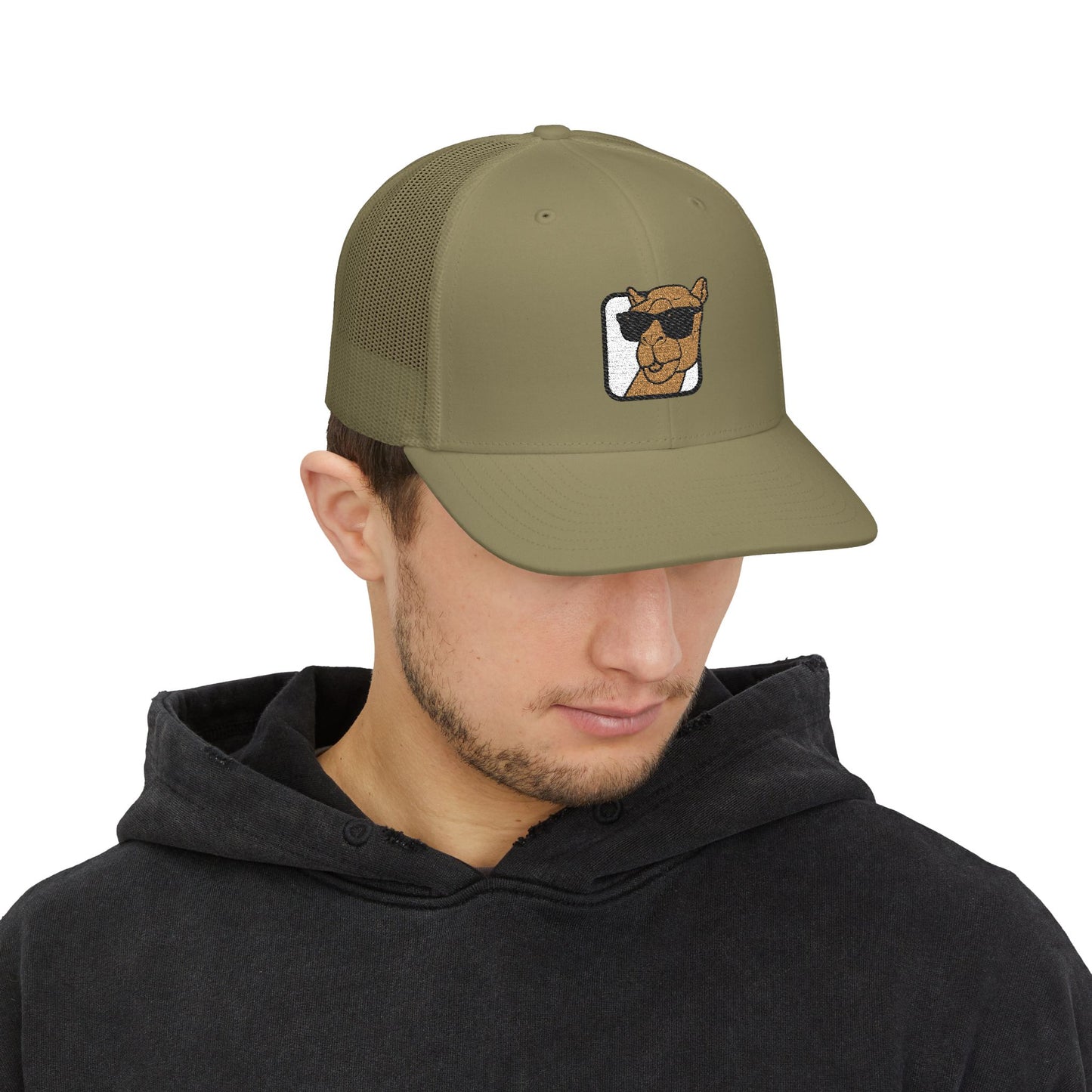 'Leave' Camel Snapback Trucker Cap