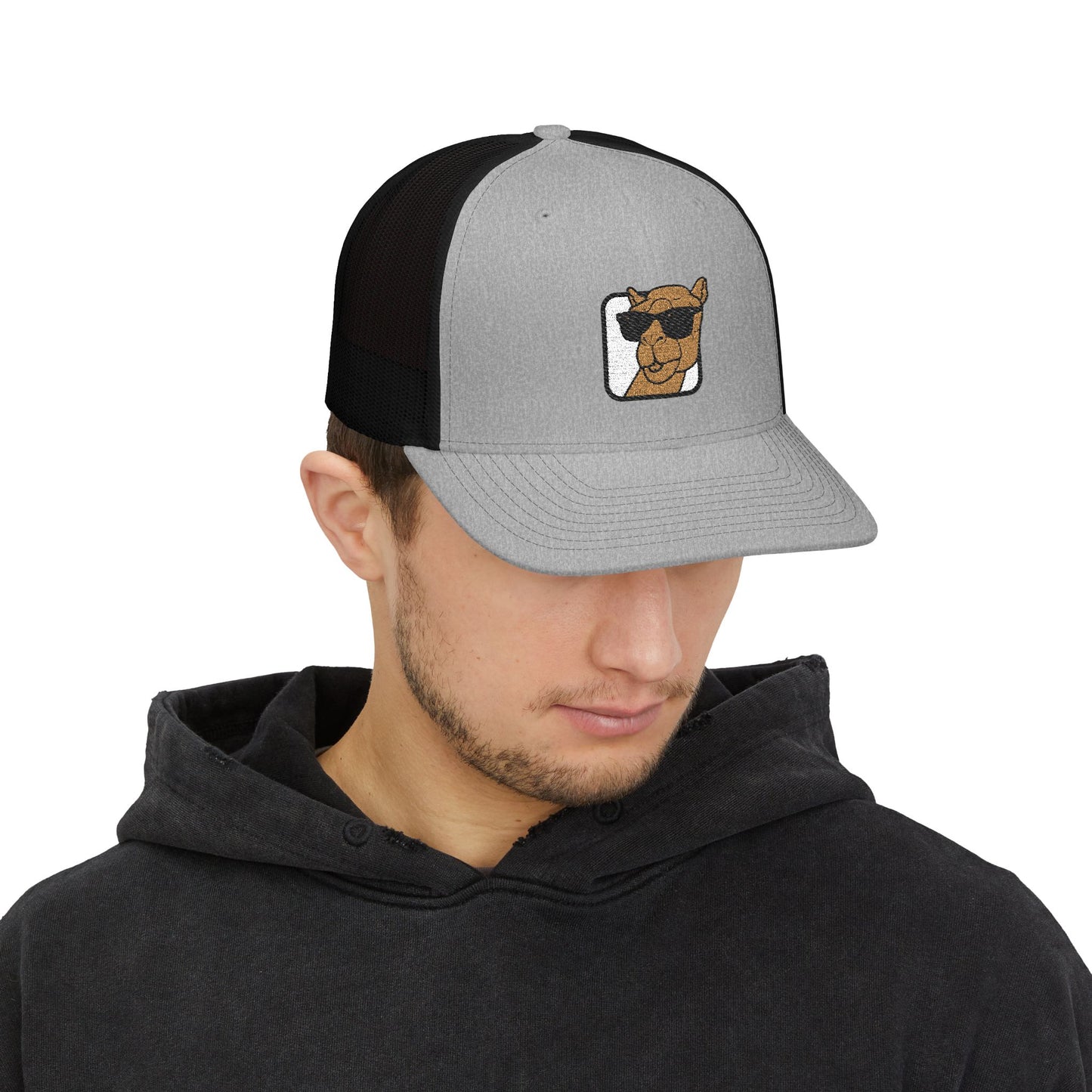 'Leave' Camel Snapback Trucker Cap