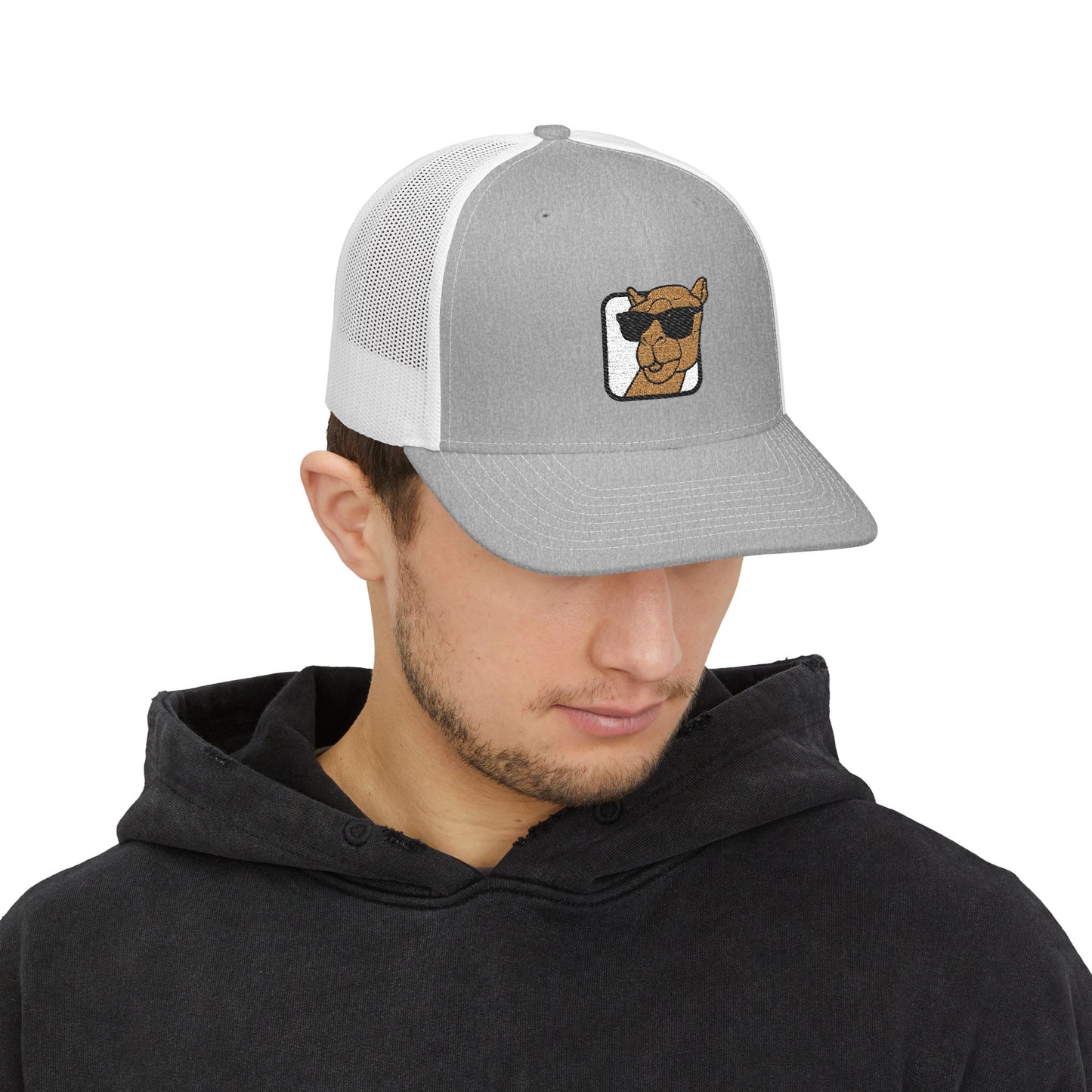 'Leave' Camel Snapback Trucker Cap
