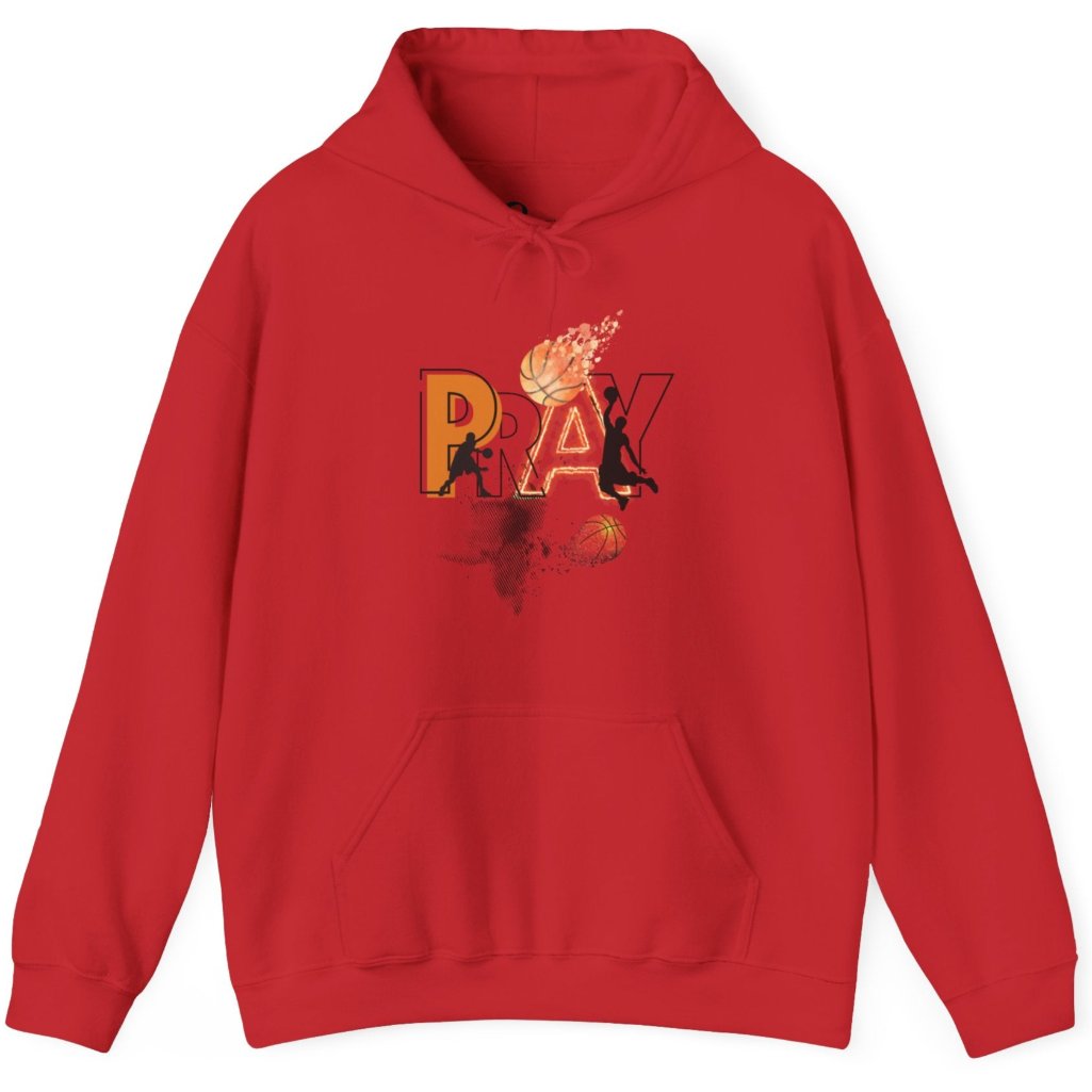 Red Basketball PRAY Hoodie | Prayility Apparel