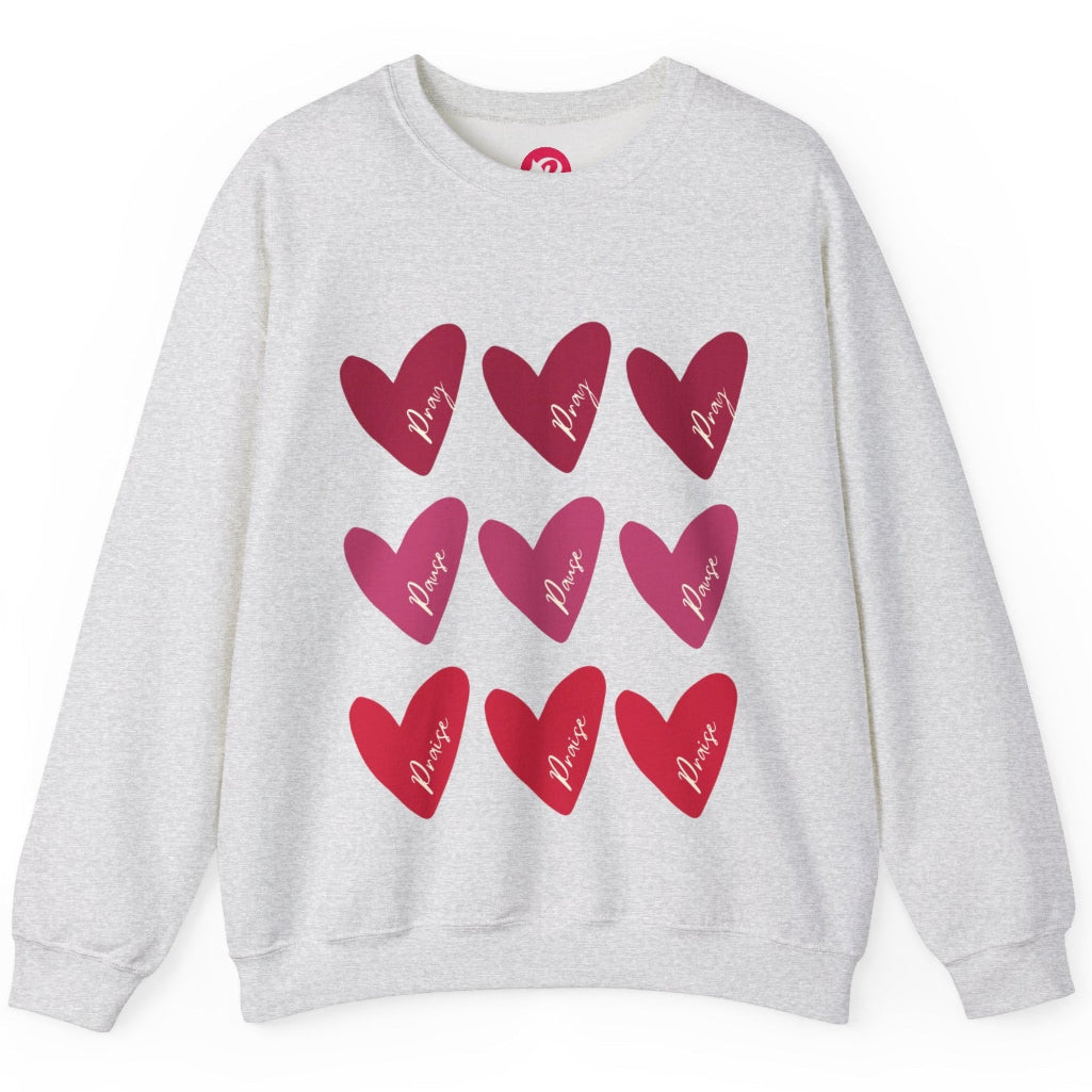 Heavy Hearts Crewneck Sweatshirt | Prayility Apparel