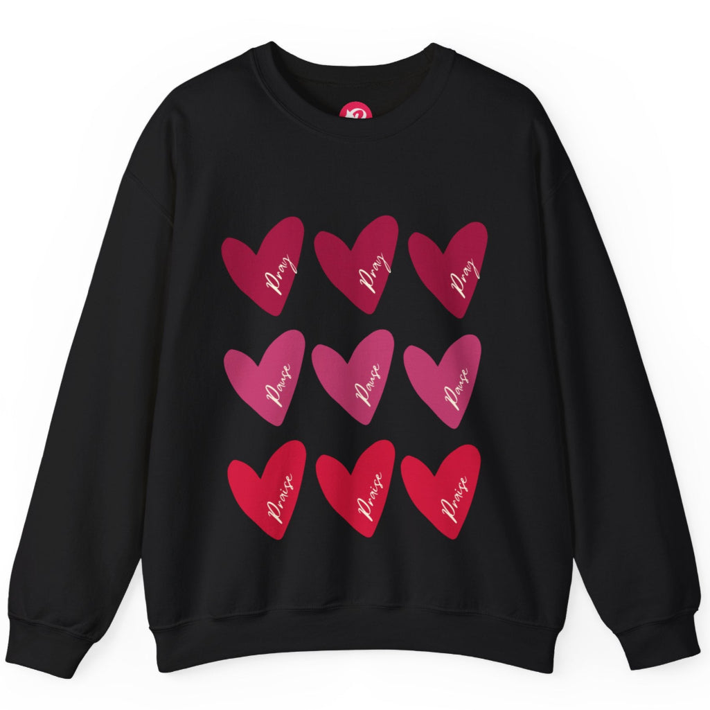 Heavy Hearts Crewneck Sweatshirt | Prayility Apparel