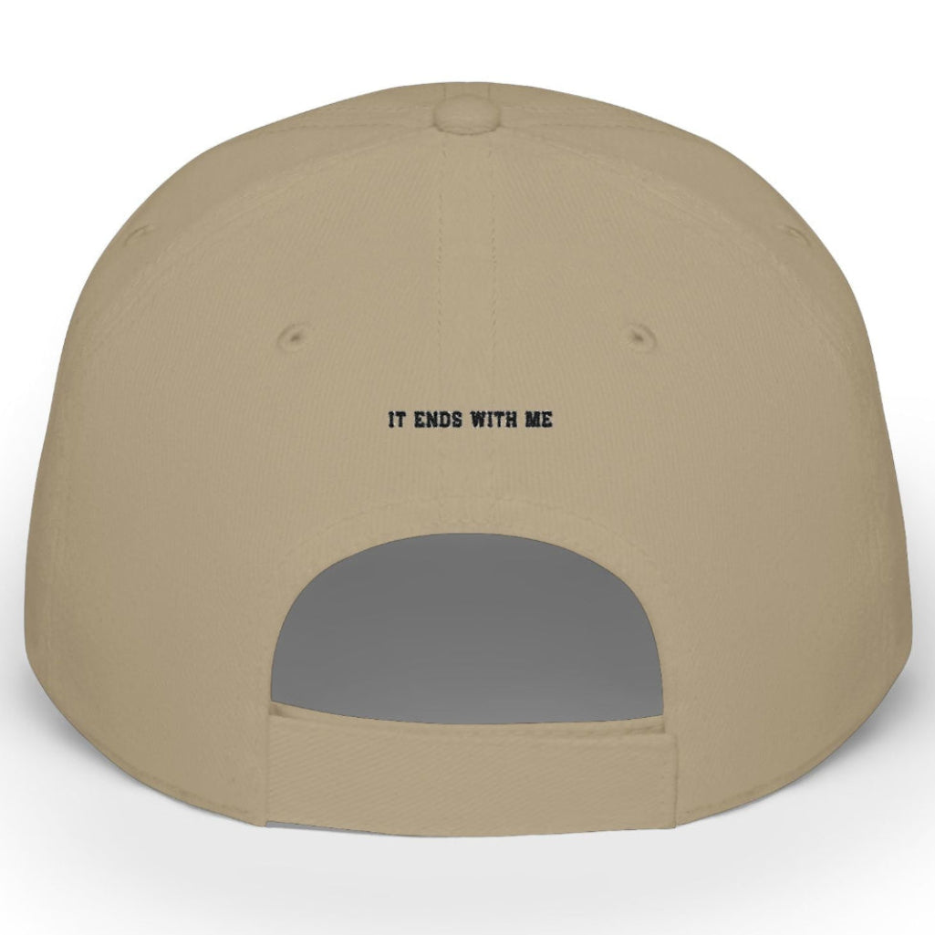 Beige cap with a logo on a white background
