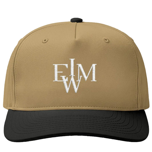 Monogrammed khaki hat IEWM Two-Toned
