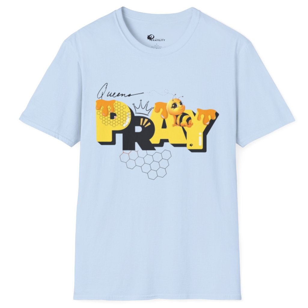 Queens Pray T-shirt Light Blue |  Prayility Apparel