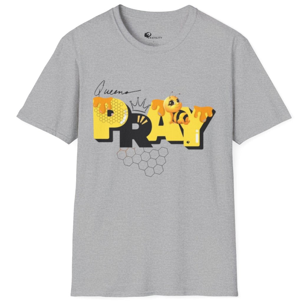 Queens PRAY Sport Grey Tee