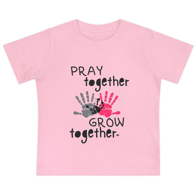 Pink Pray Together Baby Short Sleeve T-Shirt | Prayility Apparel