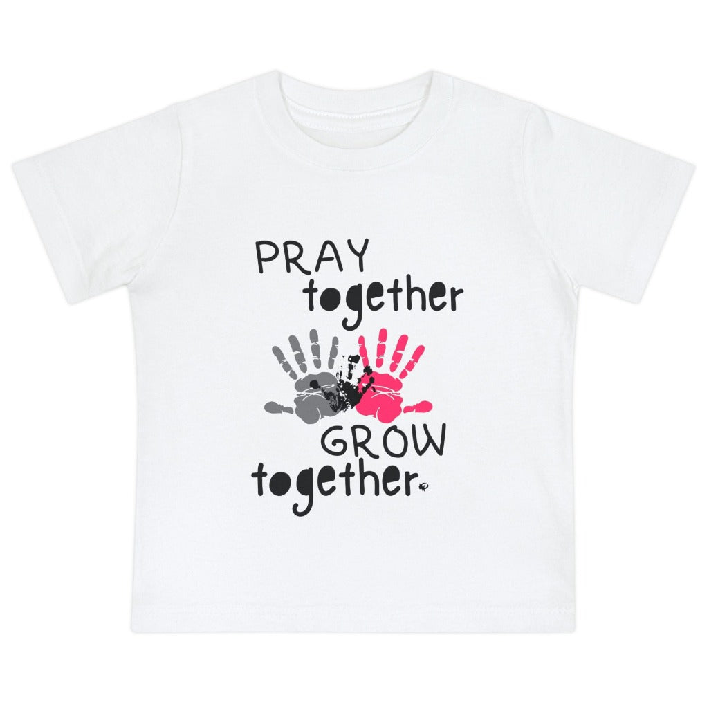 White Pray Together Baby Short Sleeve T-Shirt | Prayility Apparel