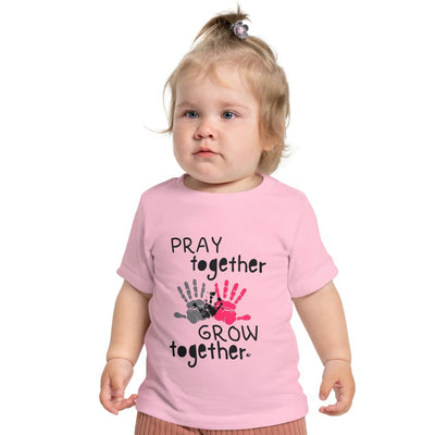 Baby wearing Pink Pray Together T-Shirt | Prayility Apparel