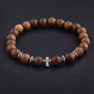 Wooden Cross Prayer Bracelet | Prayility Apparel
