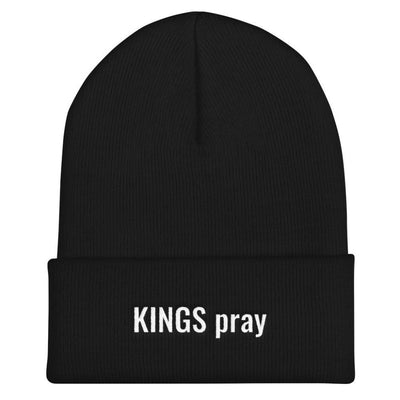 Kings Pray Cuffed Beanie Black | Prayility Apparel